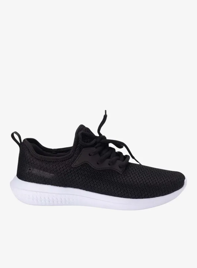 Power Casual Lace Up Sneakers Black
