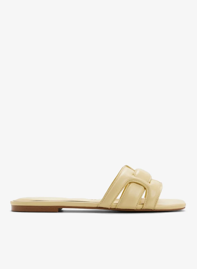 ELENARIA-In Women's Open Toe Slide Sandals Light Yellow