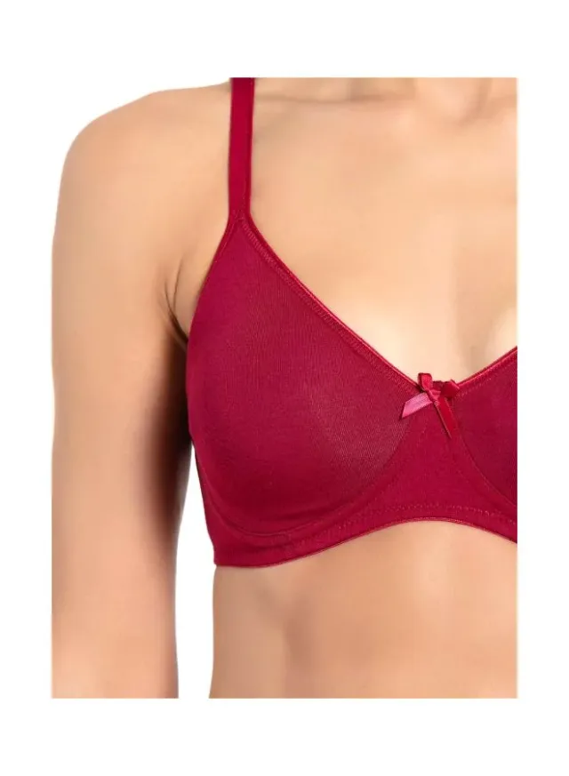 1722 Women's Cotton Non-Padded Everyday Bra Brick Red – image 5