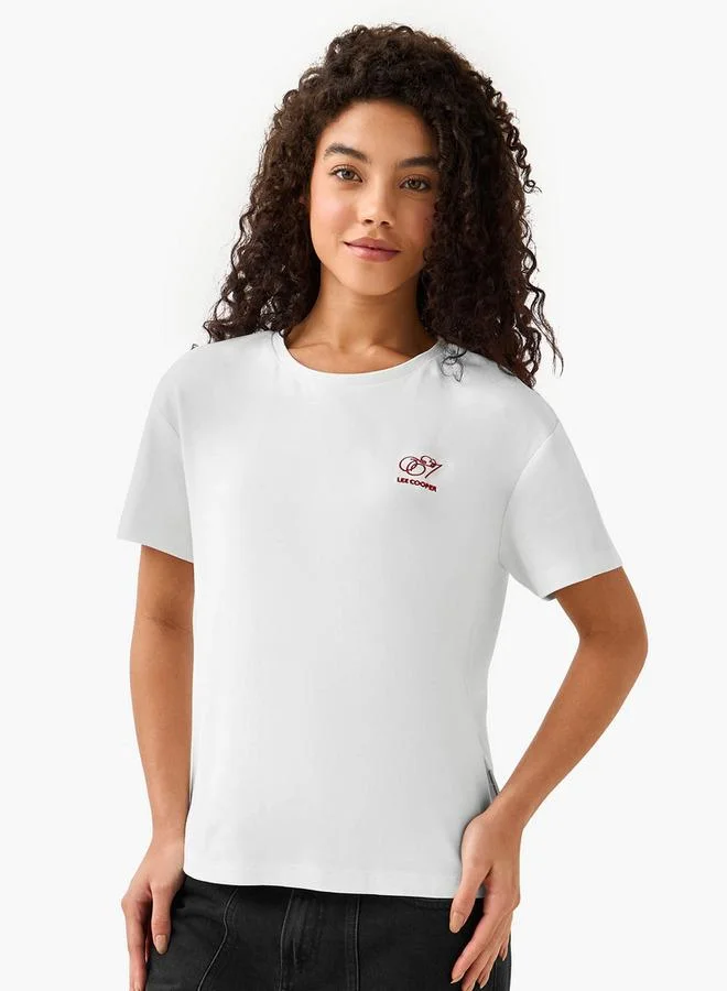 Lee Cooper Logo Print Cotton T-shirt White
