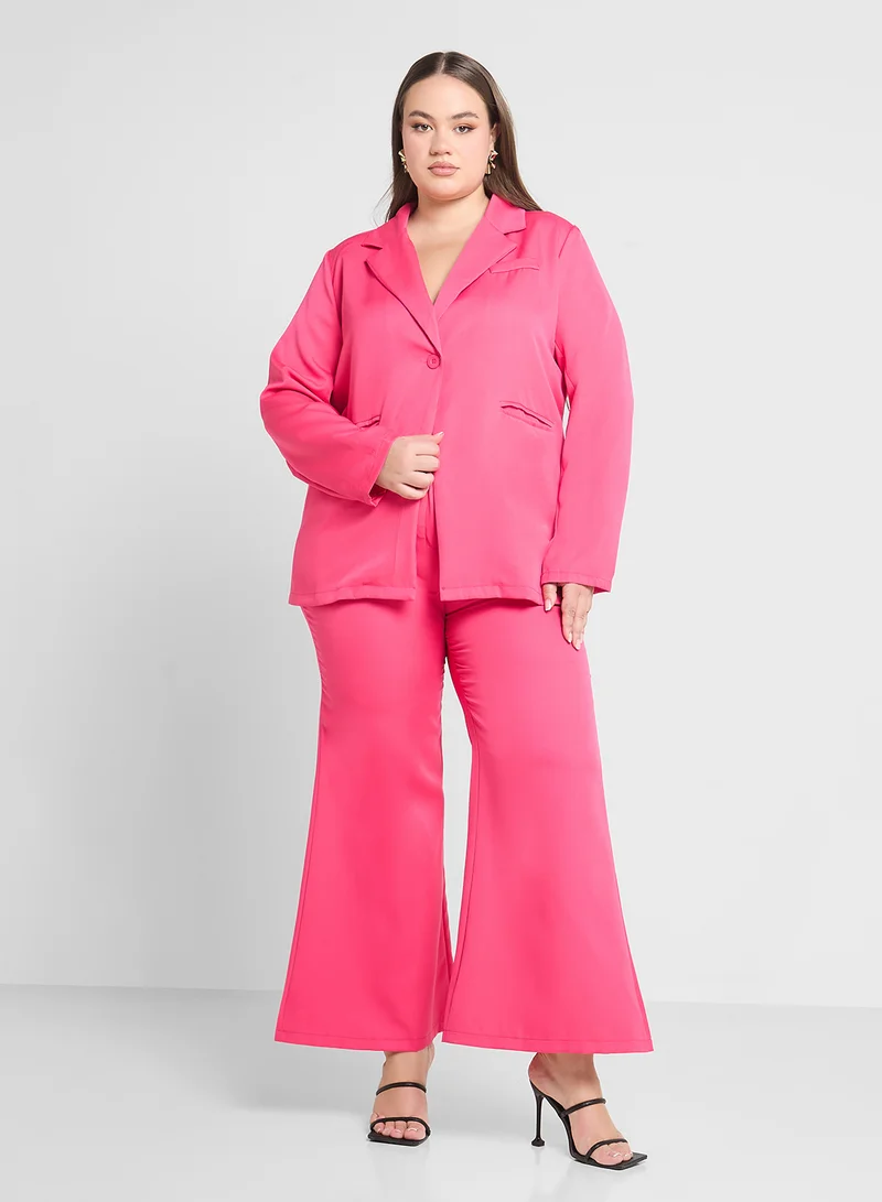 Tailored Blazer and Pants Set Pink