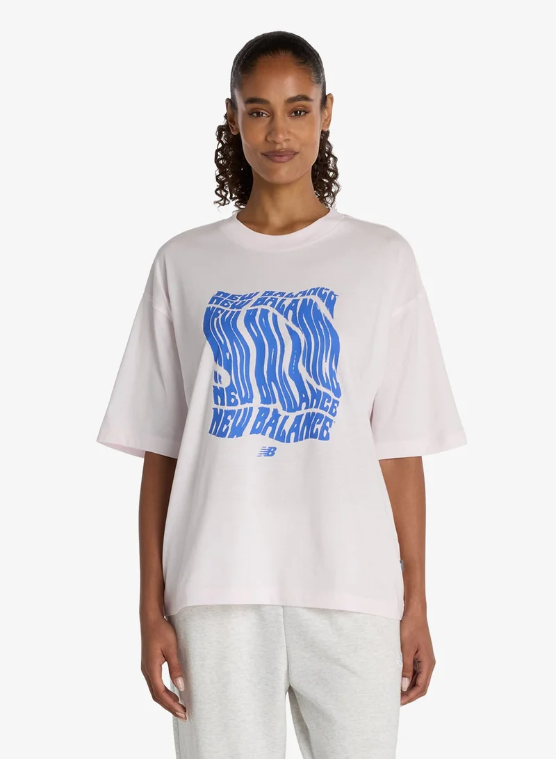 Wavy Relaxed T-Shirt Ivory