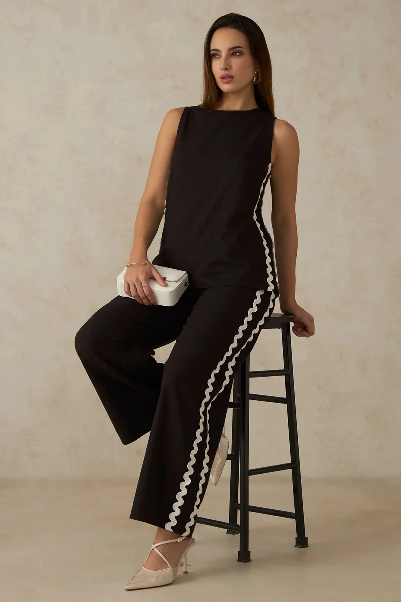 Women's Cotton Flared Dinner Pants