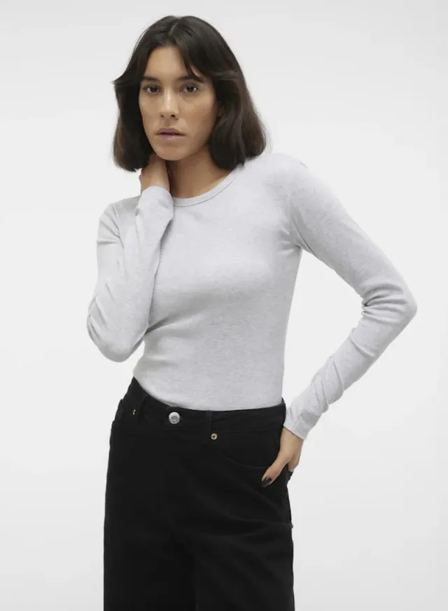 Vero Moda Women's Long-Sleeve O-Neck Tight Fit Top – image 4