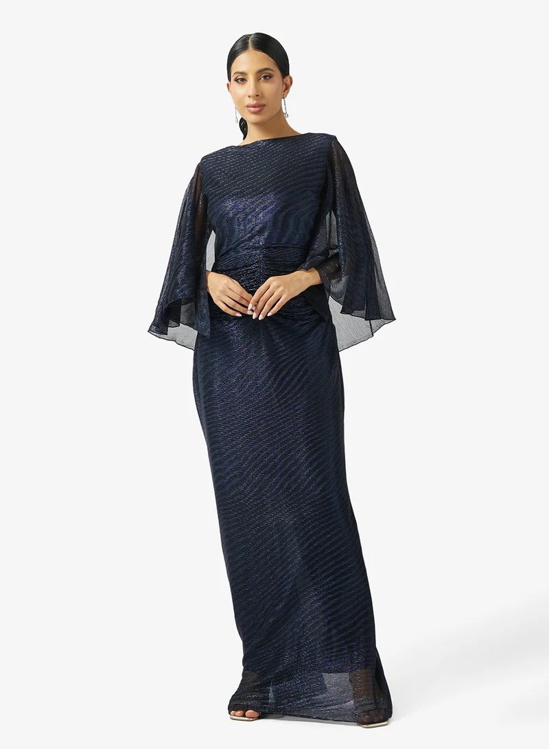 Shimmer Ruched Bodycon Dress