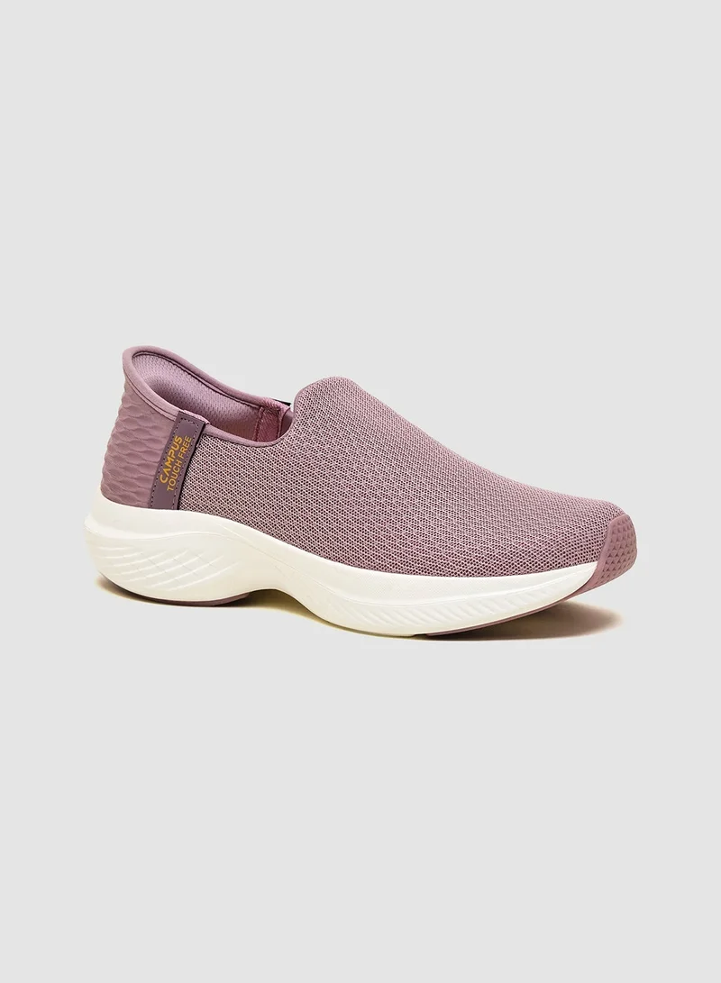 Women's Pink Slip On Shoes - Lightweight Shoes, Minimalist Patterned Designed Shoes for Elegance