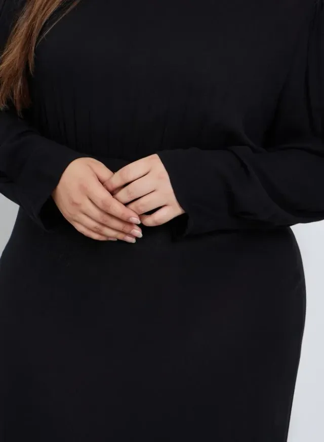 Styli Plus Size Column Maxi Dress Black – image 4