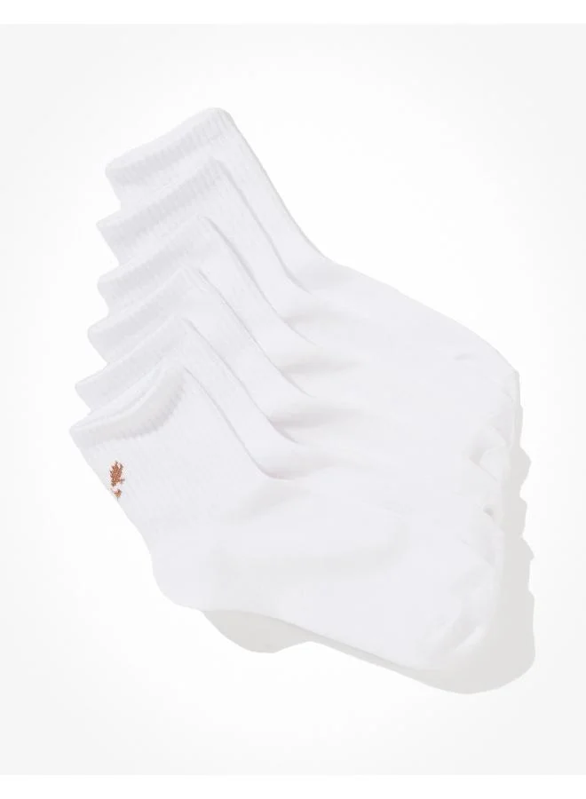 Boyfriend Crew Socks 3-Pack White