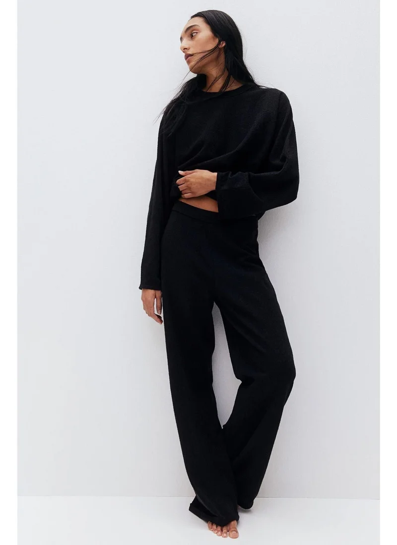 Bouclé Knit Trousers