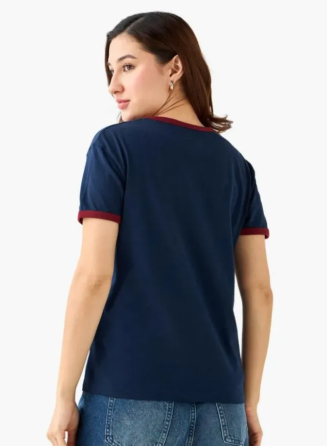 تي شيرت من القطن المطبوع بقصة عادية من Lee Cooper – صورة 4