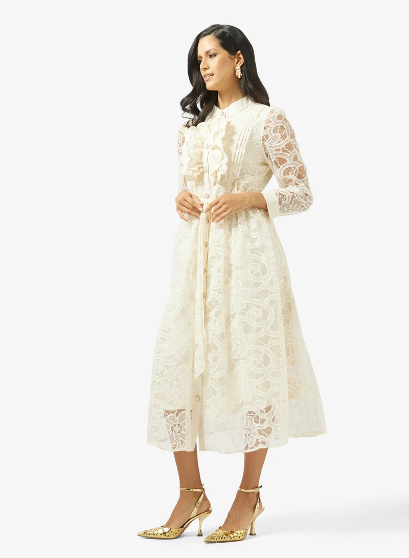 Elegant Lace A-Line Dress