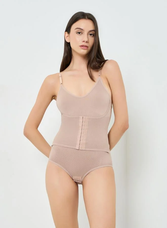 Cami Shapewear Bodysuit with Waist Cincher Light Beige