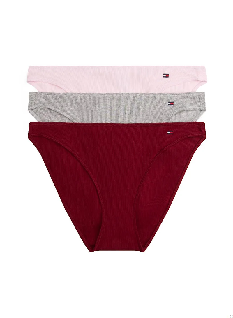 3-Pack Bikini Briefs Burgundy