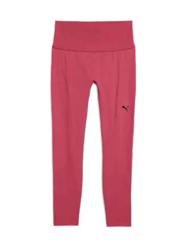 High-Waist Fleece Leggings - Red - Skinny Fit - Elastic Waistband – image 4