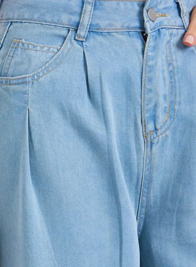 Women's Wide Leg Jeans Blue – image 3