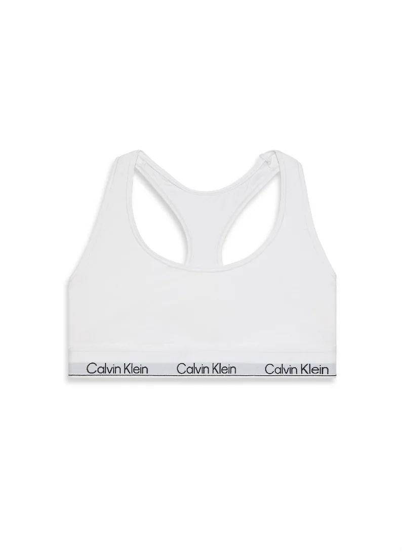 Icon Cotton Modal Unlined Bralette White