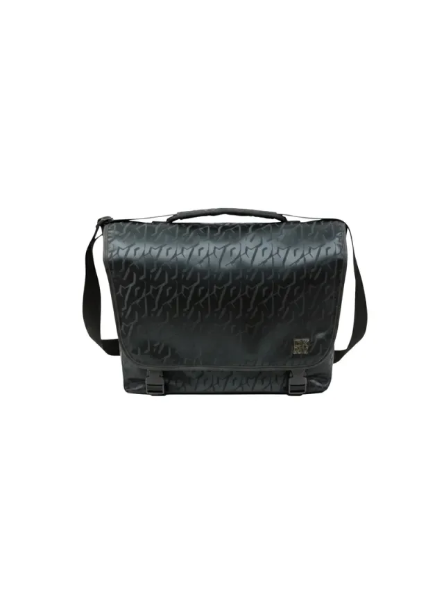 DKNY Men's Embossed Logo Crossbody Messenger Bag - Grey – image 4