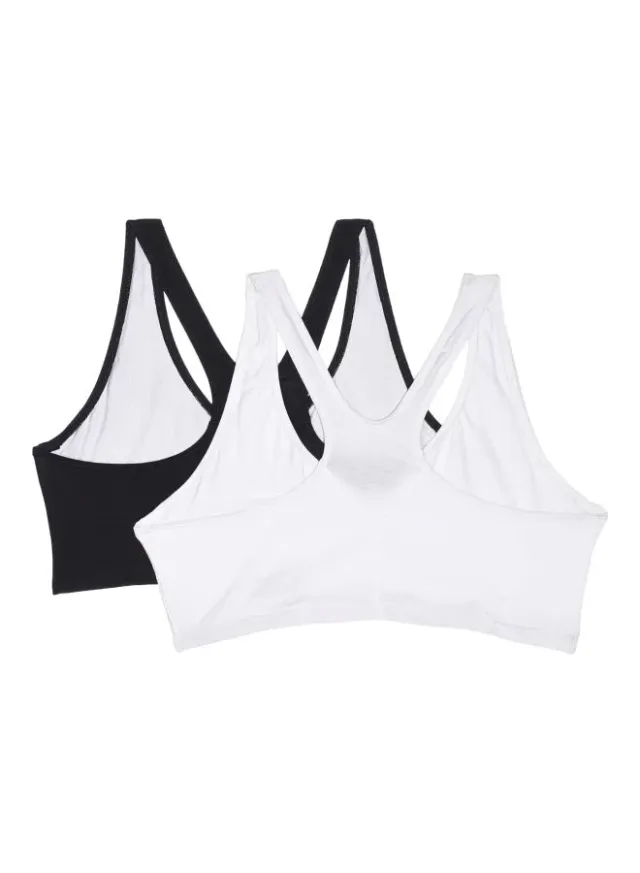 Women's Scoop Neck Wireless Racerback Sports Bra 2-Pack – image 2