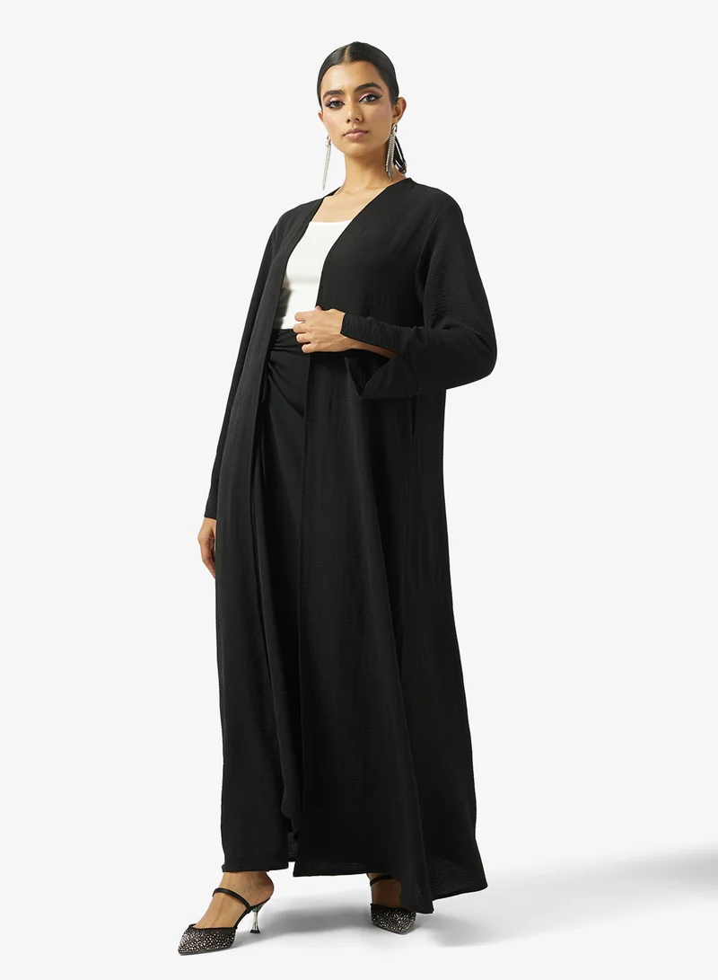 Longline Jacket & Column Skirt Set