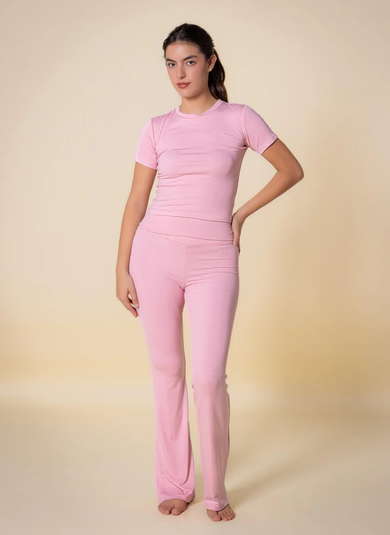 Soft Cotton T-Shirt Set Pink