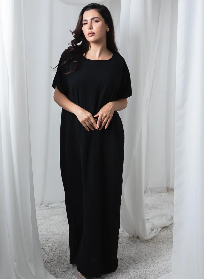 Black CEY Fabric Inner Slip Dress for Abaya – Soft Underdress