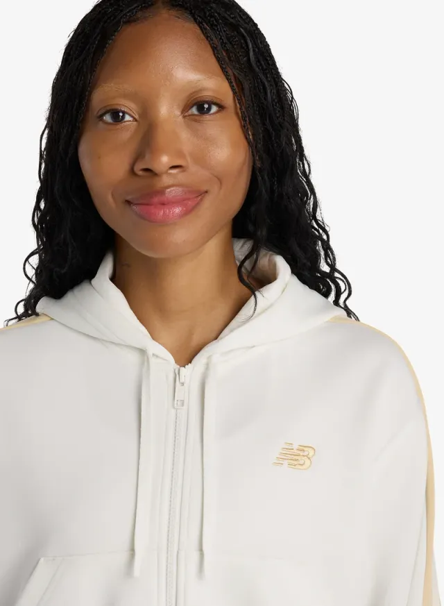 New Balance Women's Full-Zip Interlock Jacket, Sea Salt (Beige) – image 4