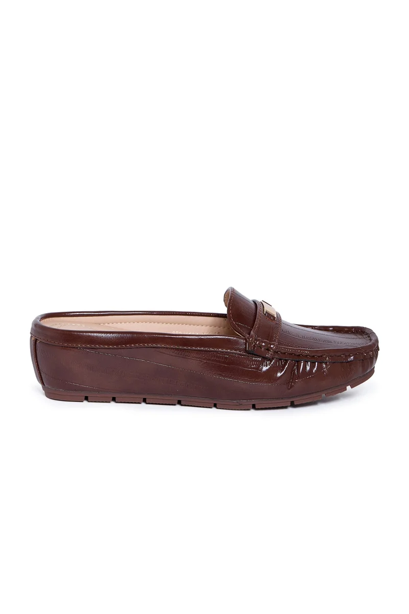 Geoomnii Women's Slip-On Ballet Flats Brown