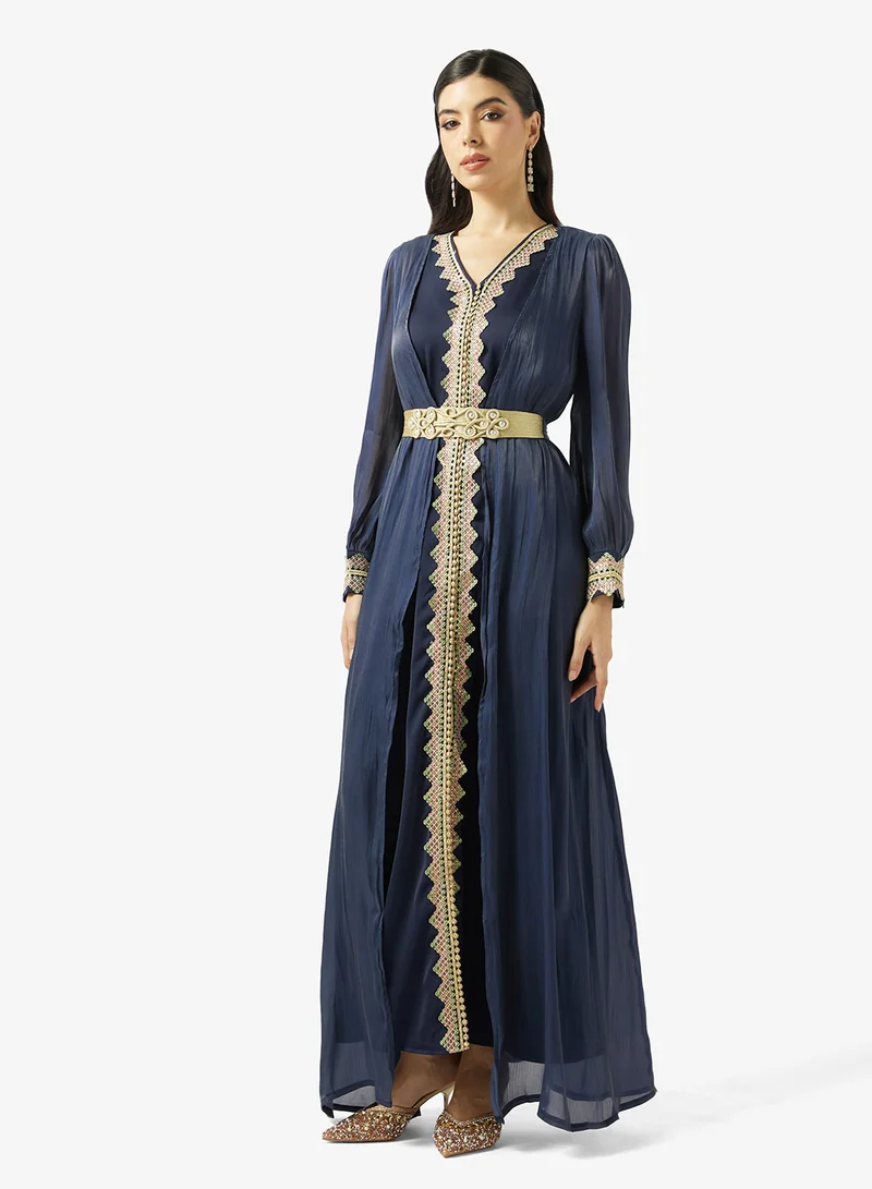 Embroidered Abaya Set