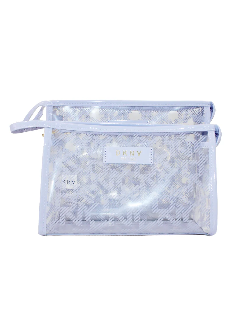 DKNY Lucid Dream T Stand Travel Cosmetic Bag, Light Steel Blue