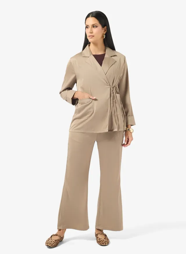 Longline Side Tie Top & Pants Set – image 5