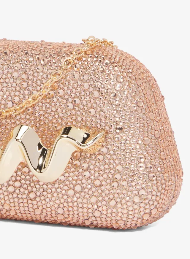 Shimmer Metallic Clutch With Gold Accent Statement – image 5
