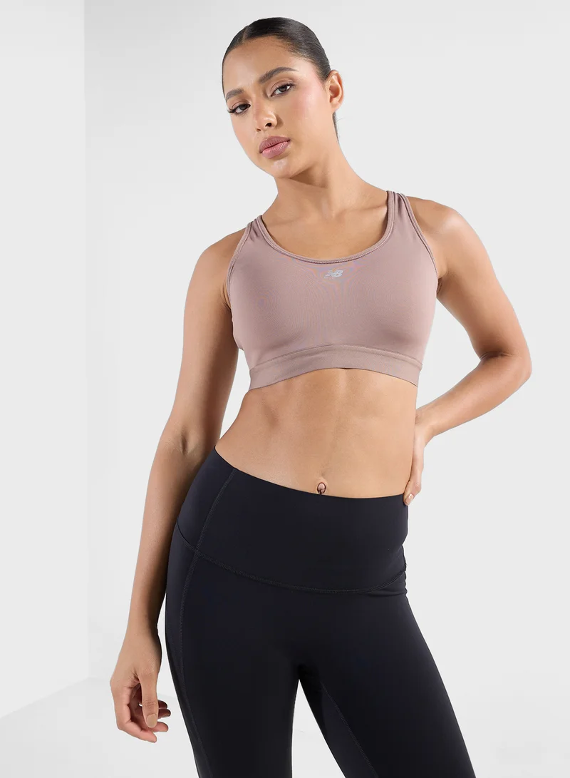 Essential Run Bra with Removable Pads - Dusty Rose