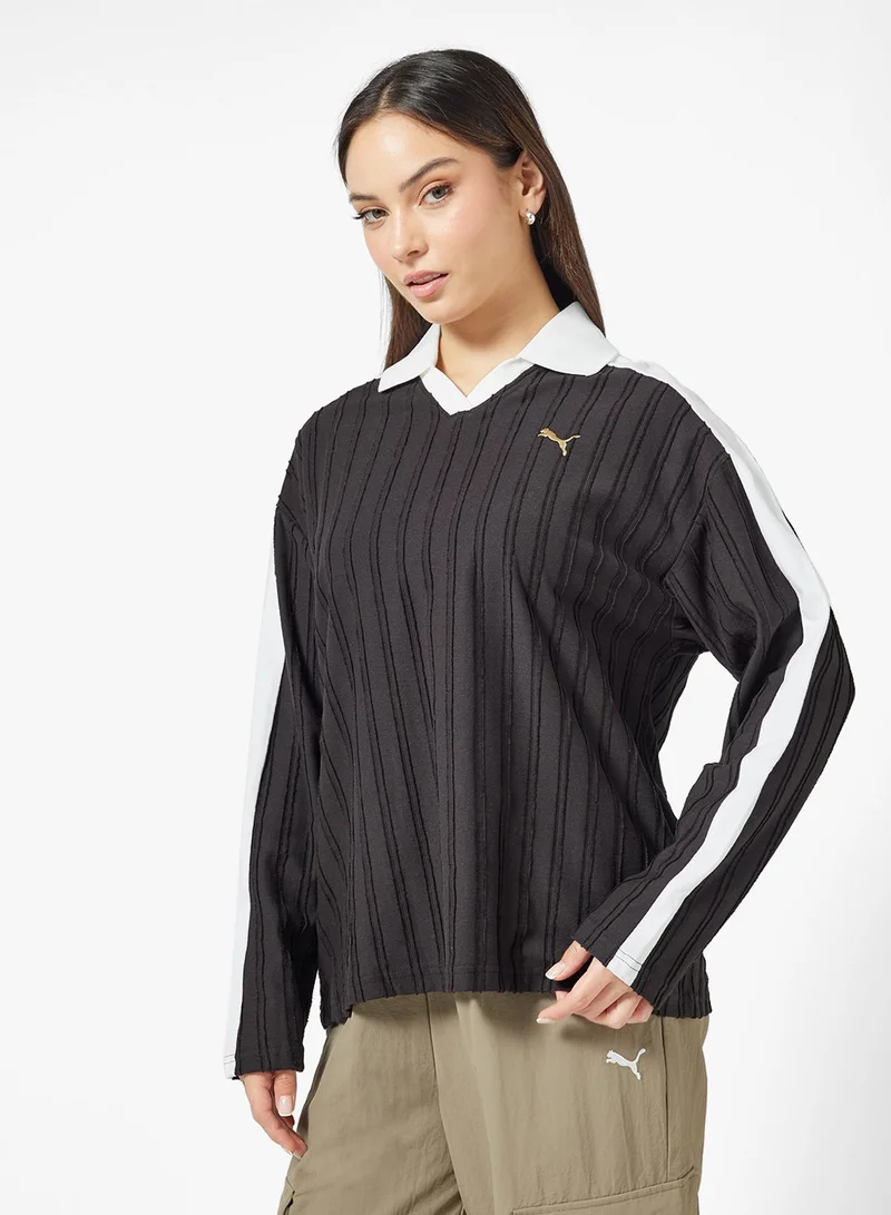 T7 Relaxed Polo Black