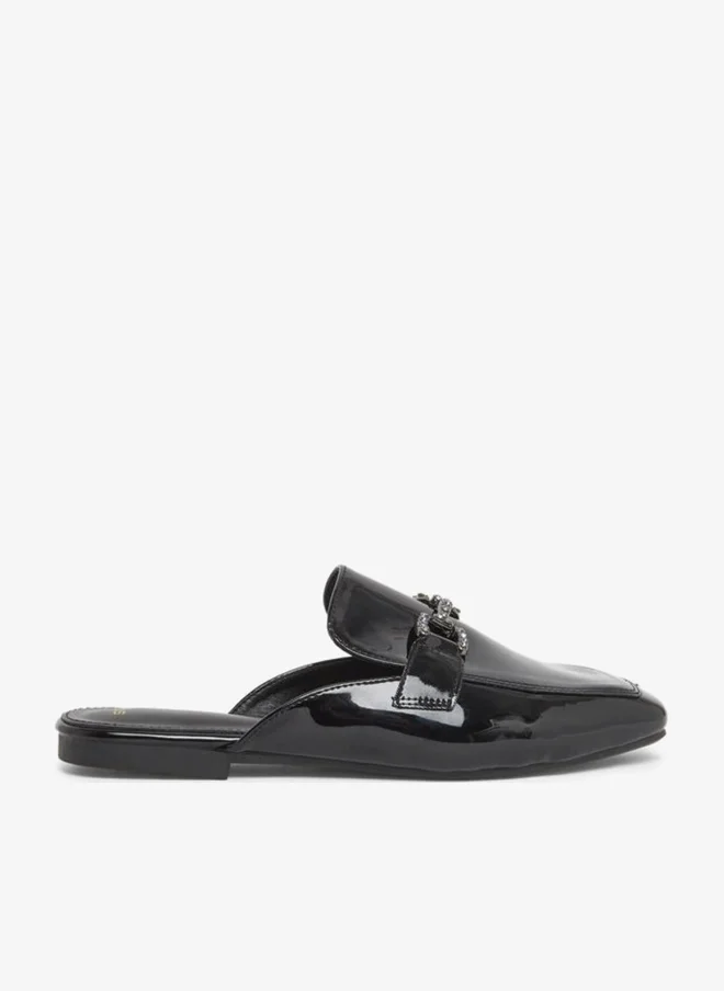 Patent Leather Mules Black