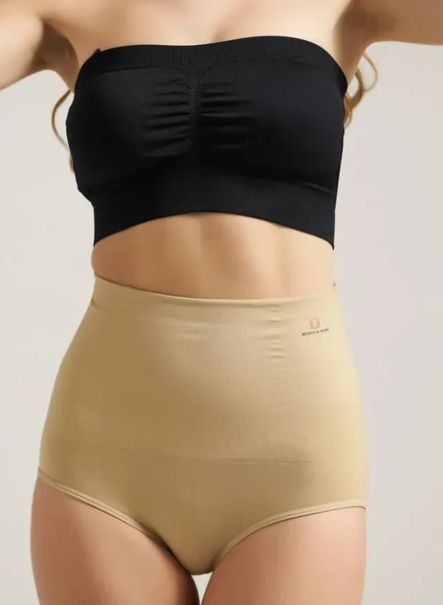 Munns and Mars Seamless High Rise Shapewear Brief Black