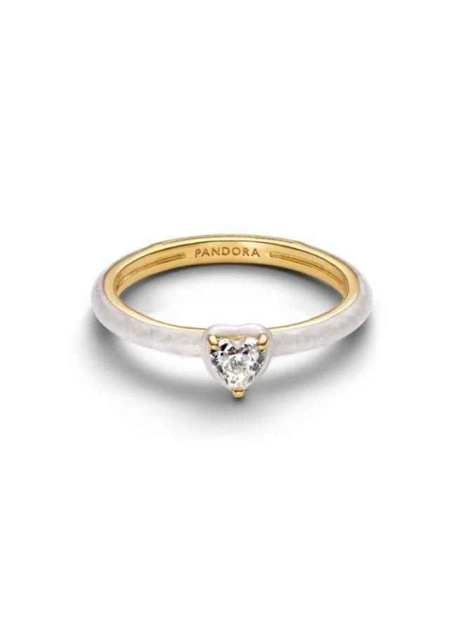 Chakra Heart Ring White