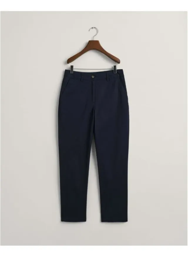 Navy Blue Cotton Cropped Chinos for Women - Mid Rise Straight Fit – image 6