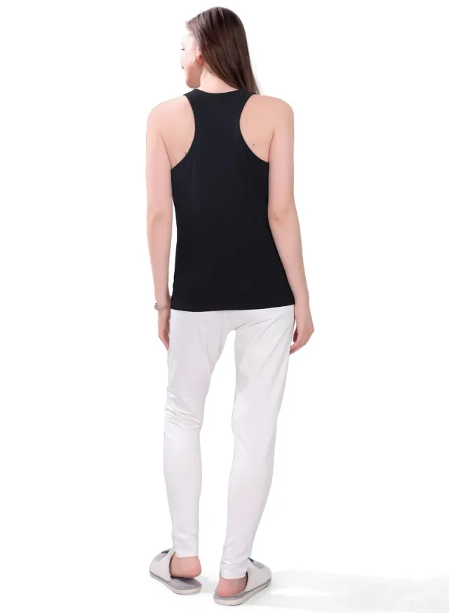 Maternity Nursing Tank Top - Black - Round Neck - Sleeveless – image 3