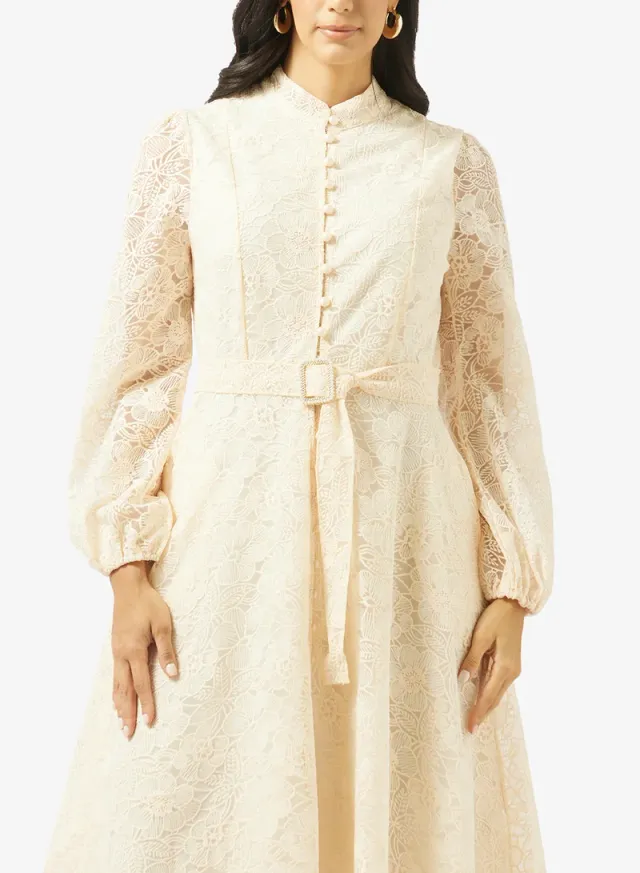 Lace A-Line Dress – image 3