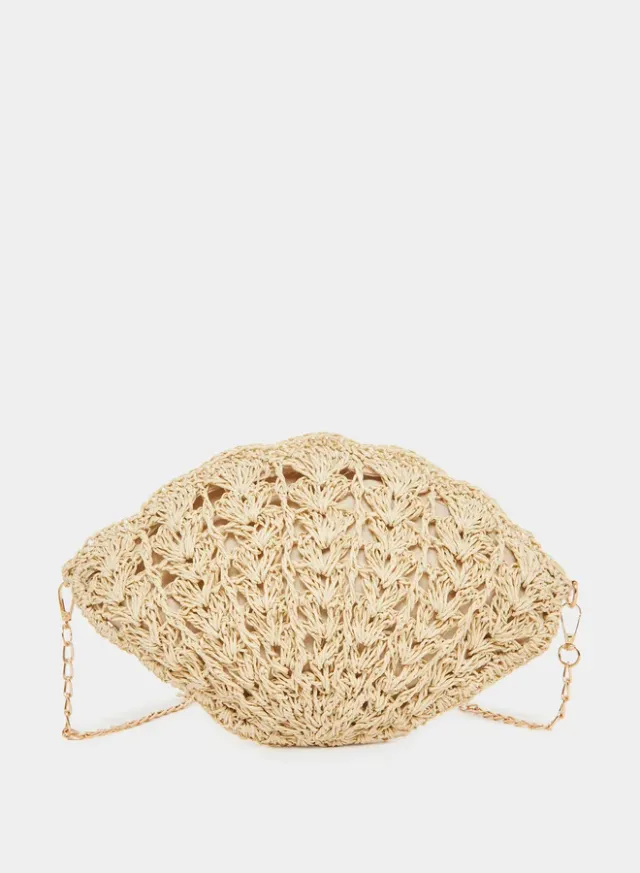 Crochet Mini Crossbody Bag Beige – image 3