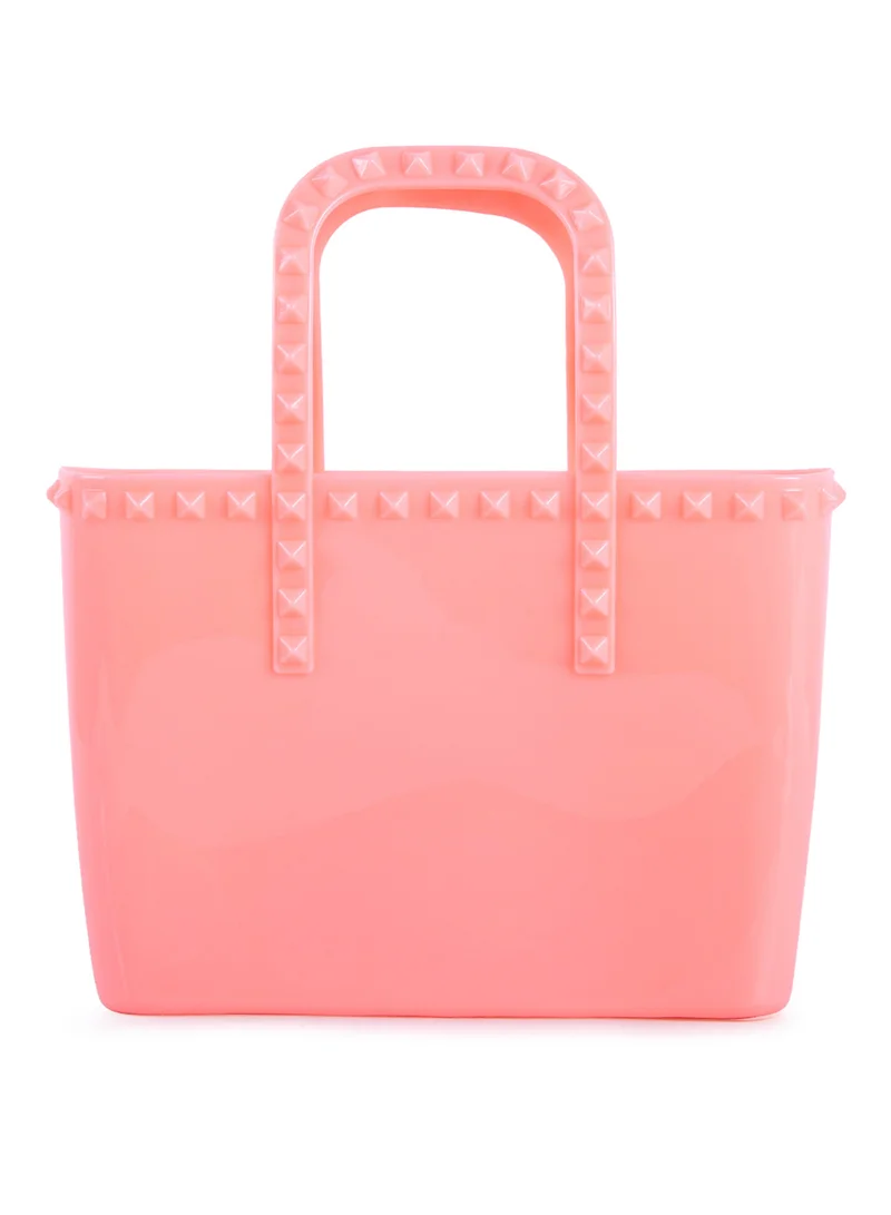 Studded Jelly Candy Tote Red