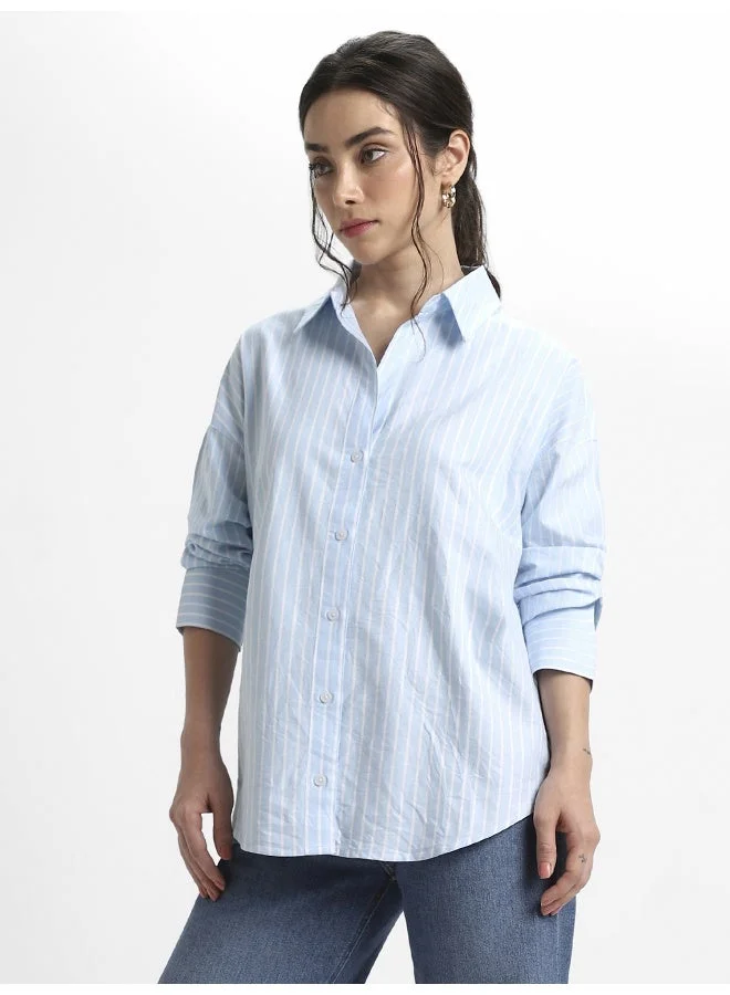 Red Casual Shirt for Women, Relaxed Fit, Cotton Comfort