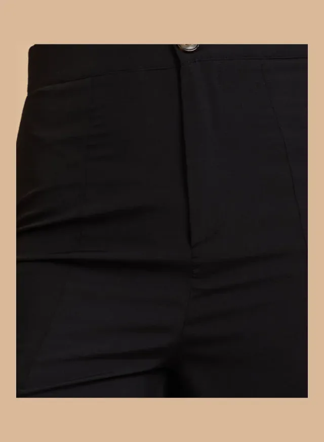 Styli Women's Black High-Rise Straight Leg Trousers – image 3