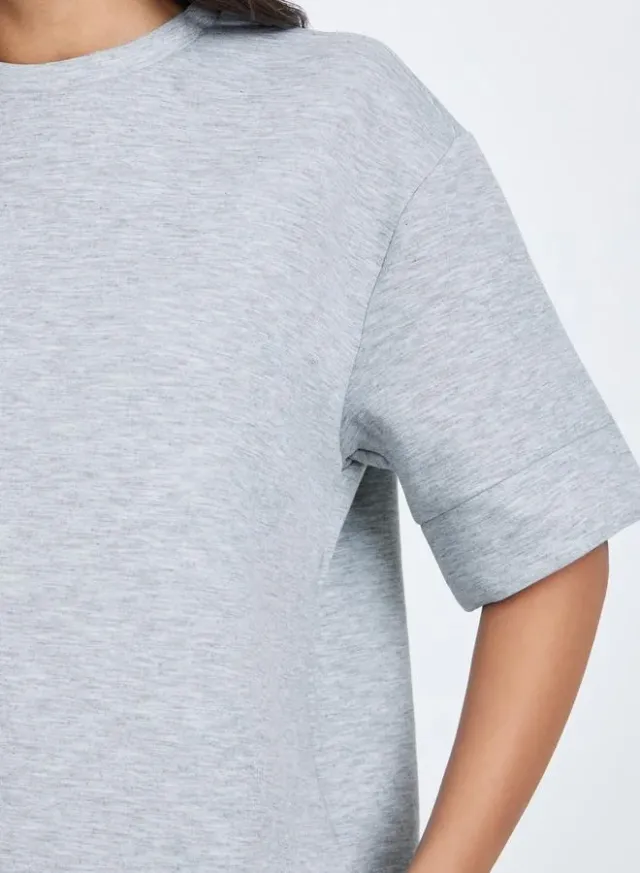 Oversized Round Neck T-Shirt Brown – image 4