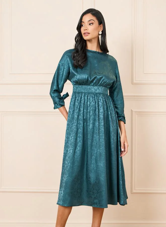 Elegant Satin Midi Dress