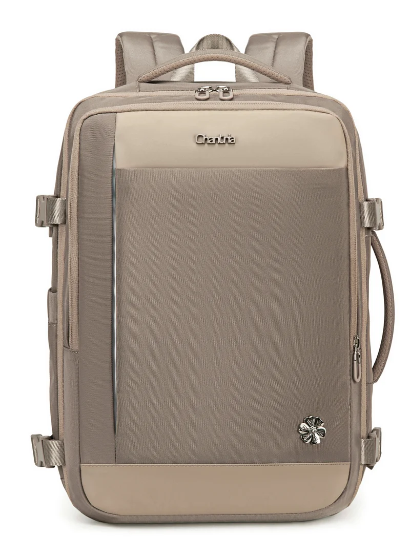Women's Expandable Premium Travel Backpack - Khaki