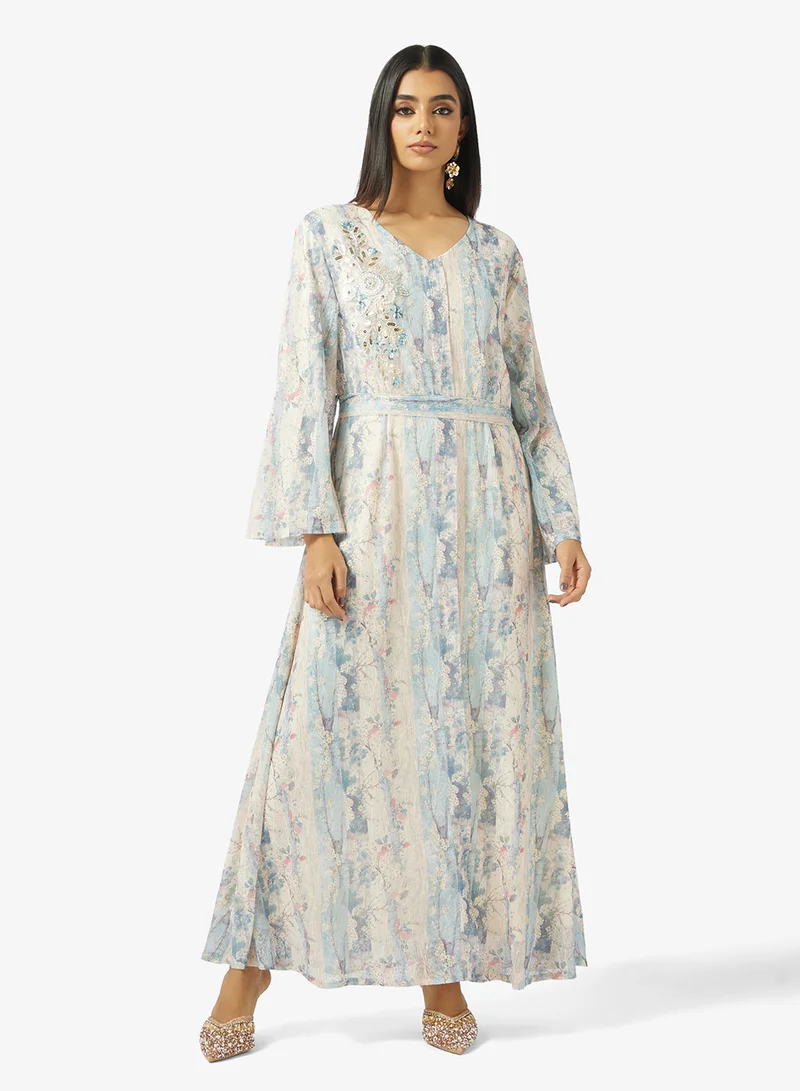 Women's Floral Print Jalabiya