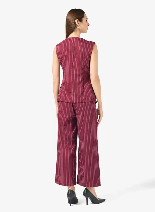 Pinstripe Vest and Pants Set – image 2