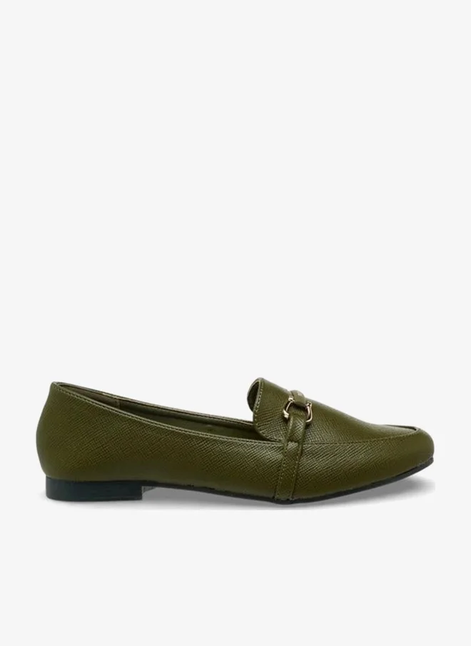 Women's Textured Loafers Green