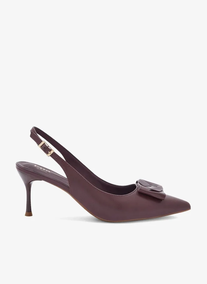 Trim Detail Slingback Pump Burgundy